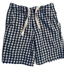 ABERCROMBIE Boys Blue Plaid Cotton Shorts-Size 12