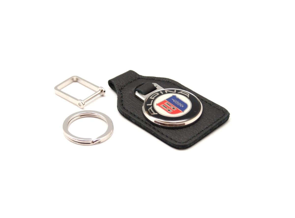 ALPINA　BMW　アルピナ　本革　キーボック ALPINA Genuine Real Black Leather Keyfob Key ring Keychain