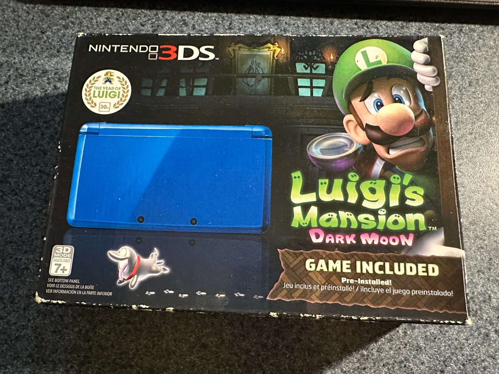 Nintendo 3DS Cobalt Blue with Luigi's Mansion: Dark Moon