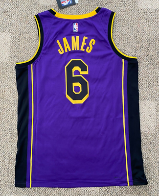 Nike #6 LeBron James Jersey Lakers Basketball NBA Swingman DO9530