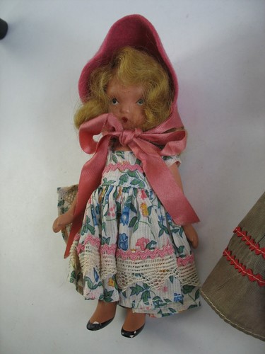 S/4 Nancy Ann Storybook bisque dolls Bride Bridesmaid Taffeta Floral - Picture 11 of 11