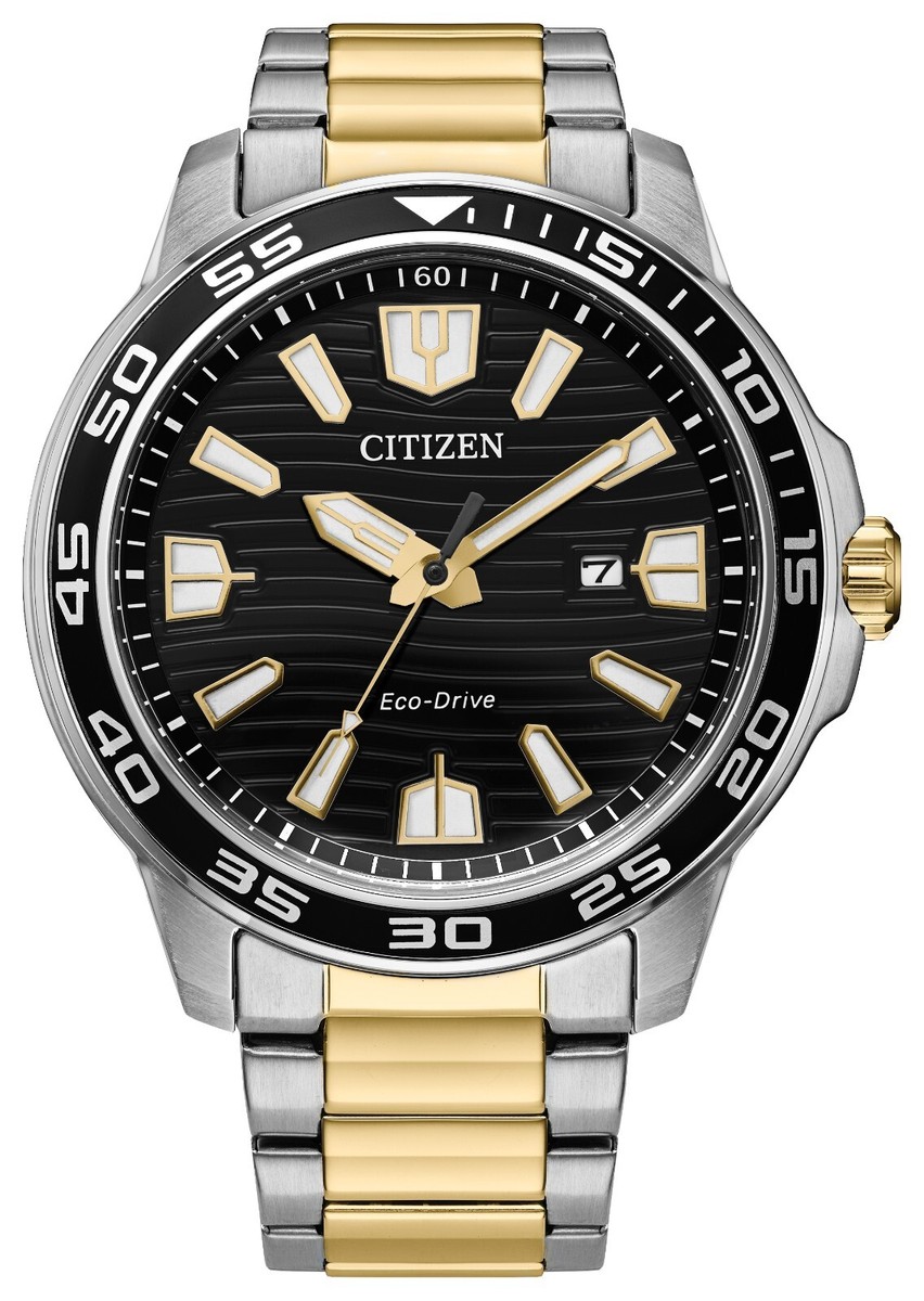 Citizen Men's Sport Casual 3 Hand Calendar Eco-Drive Two Watch 45