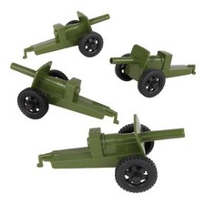 TimMee Processed Plastic M3 ARTILLERY OD GREEN Plastic Army Men Cannon Playset