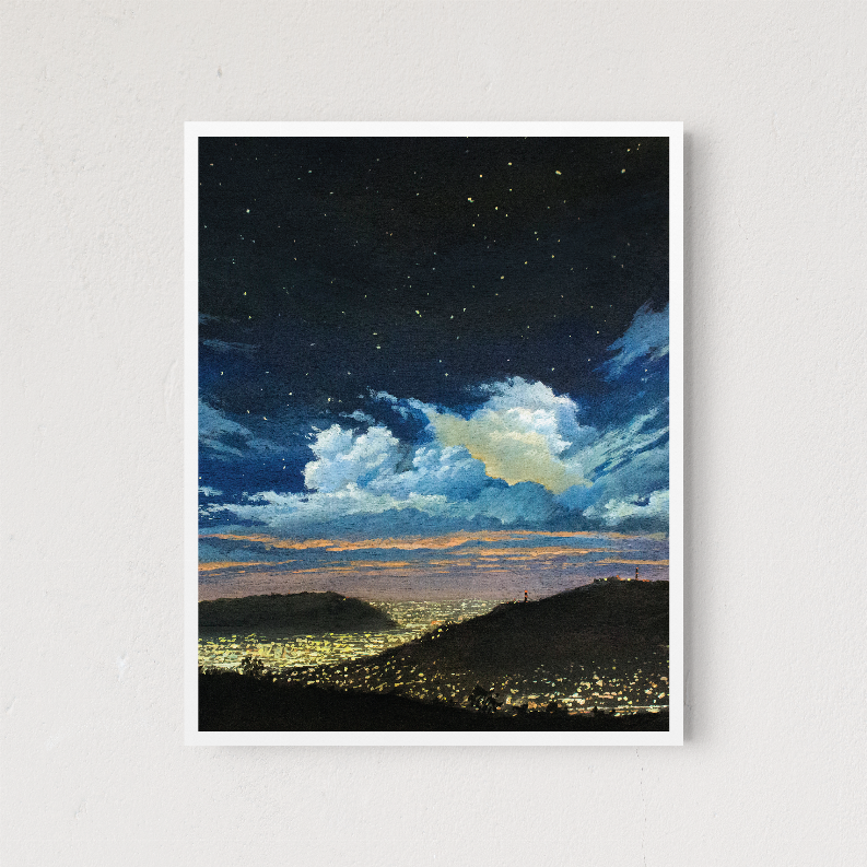 Flint Canyon Trail Toward Glendale and Burbank 11x14