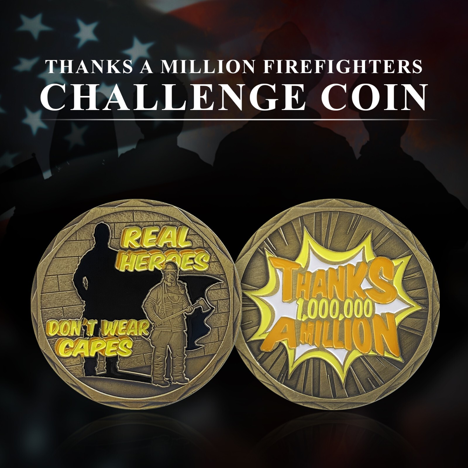 Firefighters Coin Fireman Prayer Coin Appreciation Gift Honor For Fireman Heroes