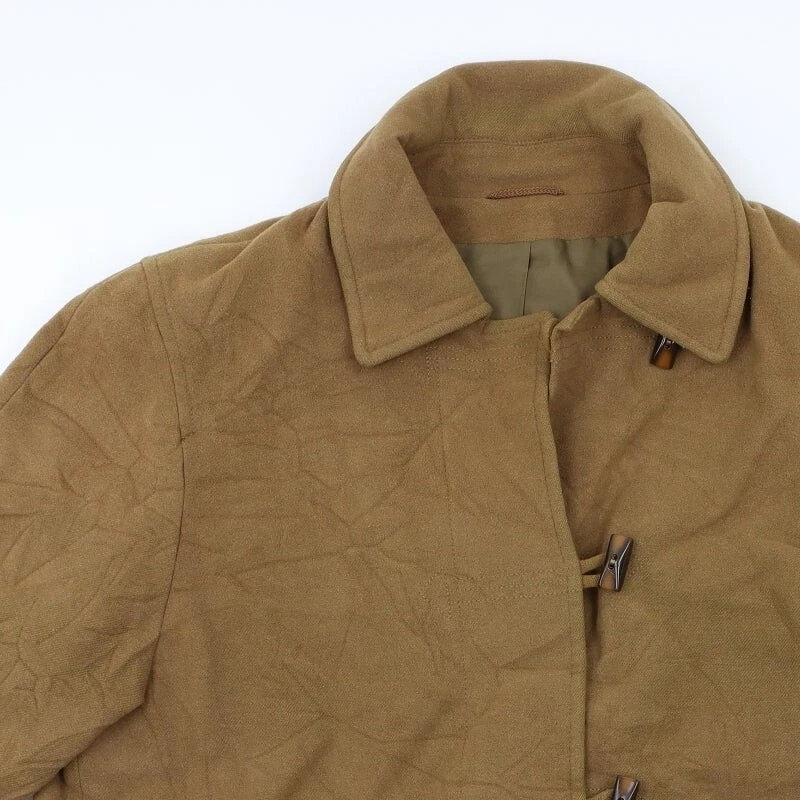 Kirsten Womens Brown Overcoat Coat Size 16 Button - Image 4 of 4