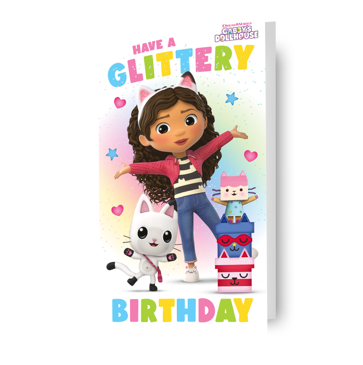 Gabby's Dollhouse Birthday Card Kids Birthday Greeting Card Includes Envelope