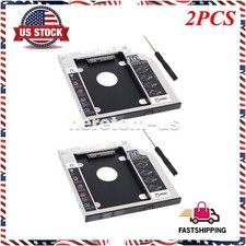 2PCS Universal CD/DVD HDD Caddy 9.5mm SATA Hard Drive Adapter For Laptop