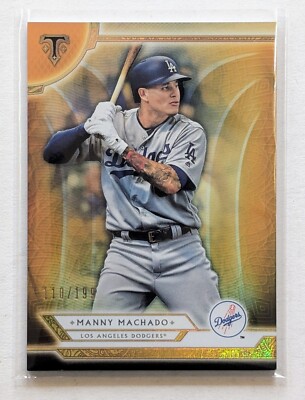 2018 Topps Triple Threads Manny Machado Amber Parallel /199 #6San Diego Padres