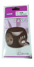 3 4 Way Cube Socket Power with 3 USB Ports & 1/ 1.4M Electric Extension Lead