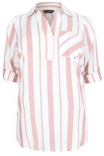 LADIES PINK STRIPED OVERHEAD SHIRT NEW (ref 497) SALE