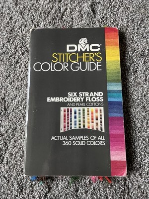 VINTAGE DMC Stitchers Guide 360 Color Six Strand Embroidery Sample 4th Edition