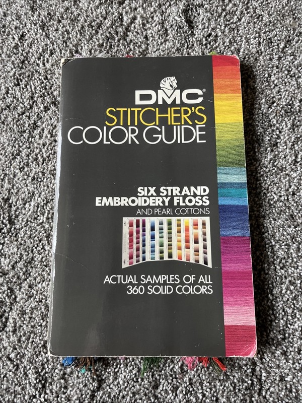 VINTAGE DMC Stitchers Guide 360 Color Six Strand Embroidery Sample 4th Edition