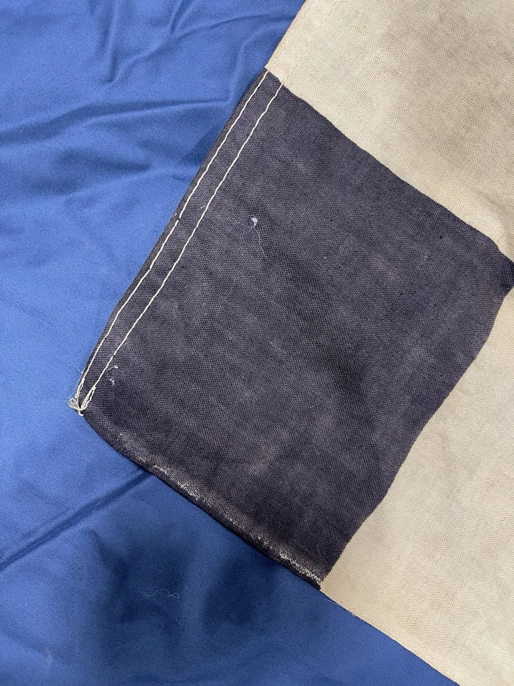 Pair Vintage Mobil Oil Pegasus Checkered Flags On 48” Poles Racing Gasoline Rare - Image 3 of 4