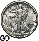 1917-D Walking Liberty Half Dollar *Key Date* Rev. MM, Choice AU++ Better Date!