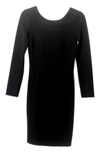 Banana Republic Bodycon Dress Unlined Black Rayon Blend Solid Back Zipper Size 0