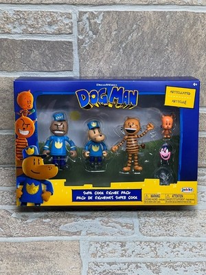 Dog Man 5-Pack Figures Petey Lil Petey Chief Flippy Jakks Pacific DreamWorks NEW