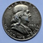 1959 Benjamin Franklin 90% Silver Half Dollar 50c US Coin