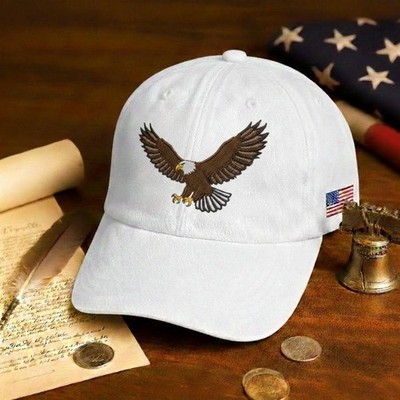 Vintage USA 250th Embroidered Cap, Patriotic Eagle Sun Hat, Gift For Him