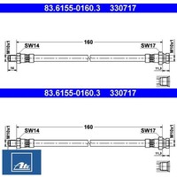 2X Bremsschlauch ATE 83.6155-0160.3 2 BremsschläUche Rechts Links FüR Saab