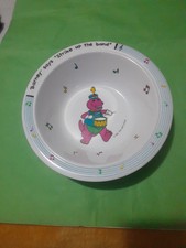Vintage 1990's Barney The Purple Dinosaur Band Leader Melamine Child  s Bowl Dish