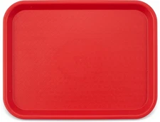 10x14 Inch Red Standard Cafeteria Fast Food Tray for Restaurant Lunch