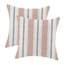 AEIOAE 4th of July Summer Outdoor Pillow Covers 18" x 18" Pack of 2 Red Blue