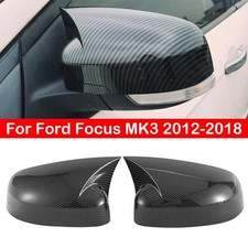 Paar Carbon Optik Abdeckung Spiegelkappen Gehäuse Für Ford Focus MK3 2012–2018