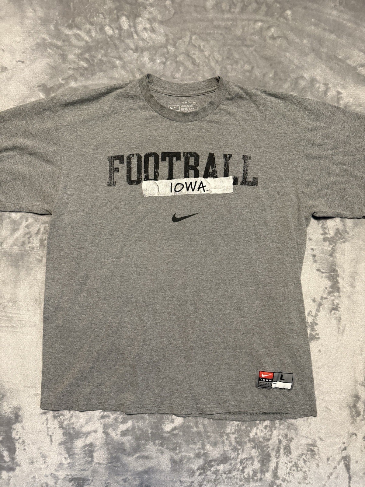 Vintage Team Nike Iowa Hawkeyes Football Shirt Size L College Double Sided