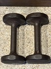 Vintage Barbell  (2) 7lb Hourglass Dumbbells  Rare HTF Bun heads Hoffman ?? — photo 4