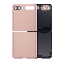 Top  Bottom Back Cover Glass With Camera Lens For Samsung Galaxy Z Flip 4G F70