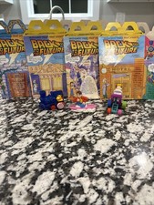 1989 McDonald's Back To The Future Complete Happy Meal Box Set w/ 3 Toys