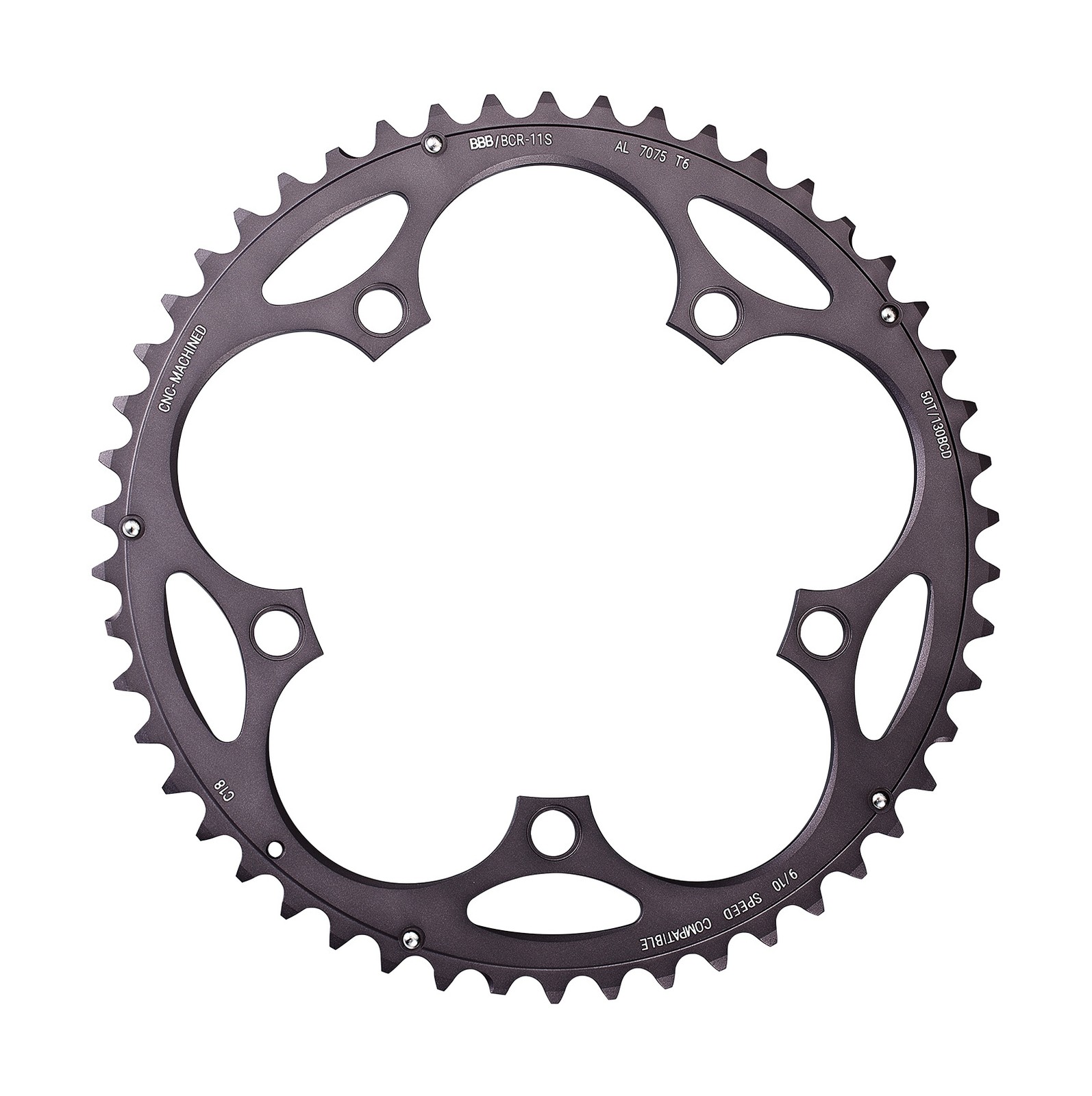 BBB Kettenblatt RoadGear BCR-11S 50T130mm schwarz-silber 16990₽