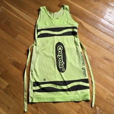 Crayola Crayon Screamin' Green Tank Dress Kids Youth Teen Halloween Costume