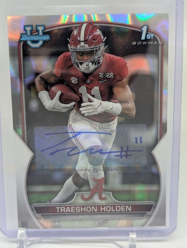 2022 Bowman Chrome University Lava Refractor Auto Traeshon Holden /199