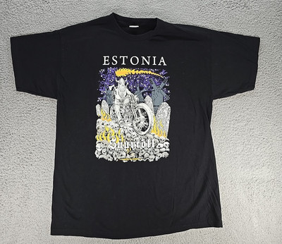 Estonia Viking Motorcycle Skull Men's Large T-Shirt Suurtoil Toell The Great