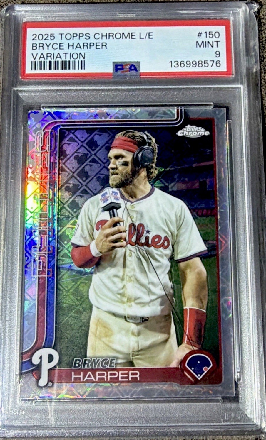 2025 Topps Chrome Logofractor Editon Variation Bryce Harper #150