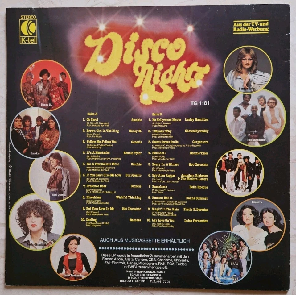 Disco Nights - Various - LP - 1978 - K-tel - Bild 2 von 4