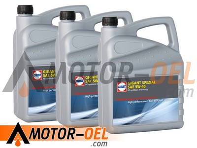 12 Liter (3x4L) OEST Gigant Spezial SAE 5W-40 Motoröl Made in Germany