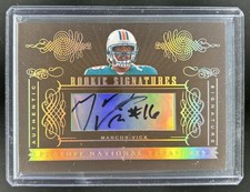 2006 National Treasures Marcus Vick Rookie Signatures Auto #/50 Dolphins