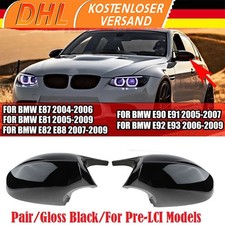 1Paar Spiegelkappen Abdeckung Schwarz Glänzend Für BMW 3er E90 E91 PRE-LCI