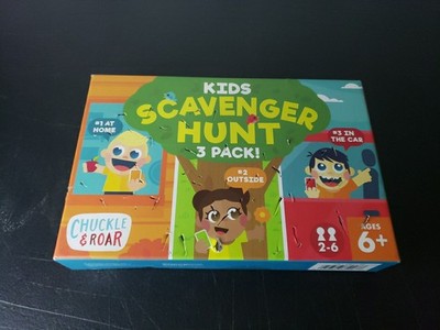 Chuckle & Roar Kids Scavenger Hunt 3 Pack Card Game 2+ Players Ages 6+