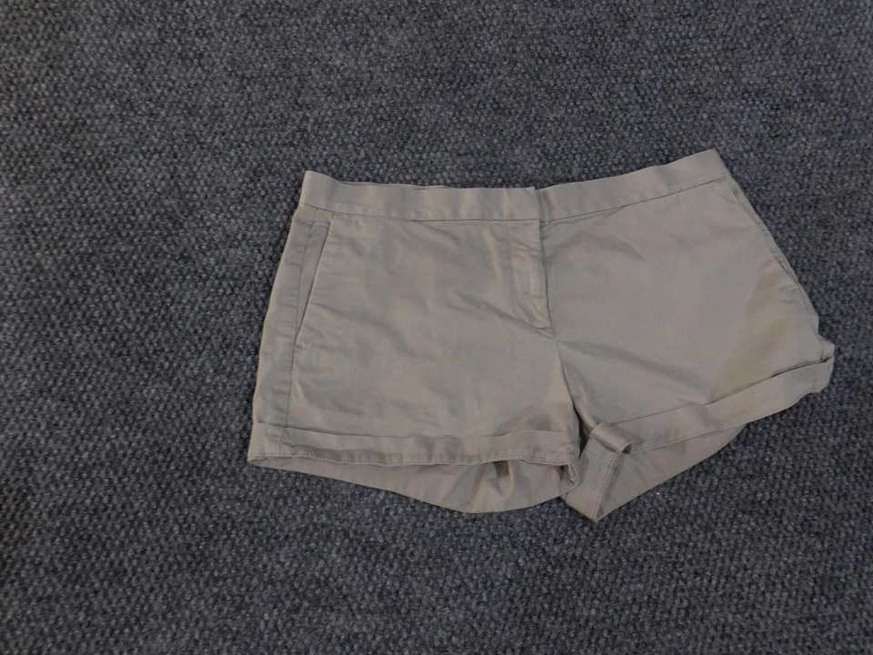 Pantalones Cortos Armani Exchange Para Mujer 6 Caqui Beige Elastizados Chino Informal Verano Bolsillos Foto 2 de 4