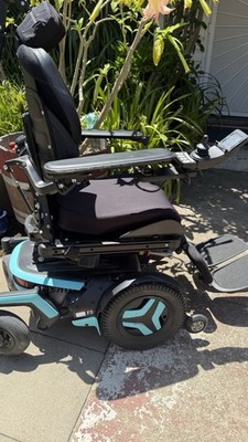Permobil F3 Corpus Power Wheelchair Black Detachable Footrests Joystick Control