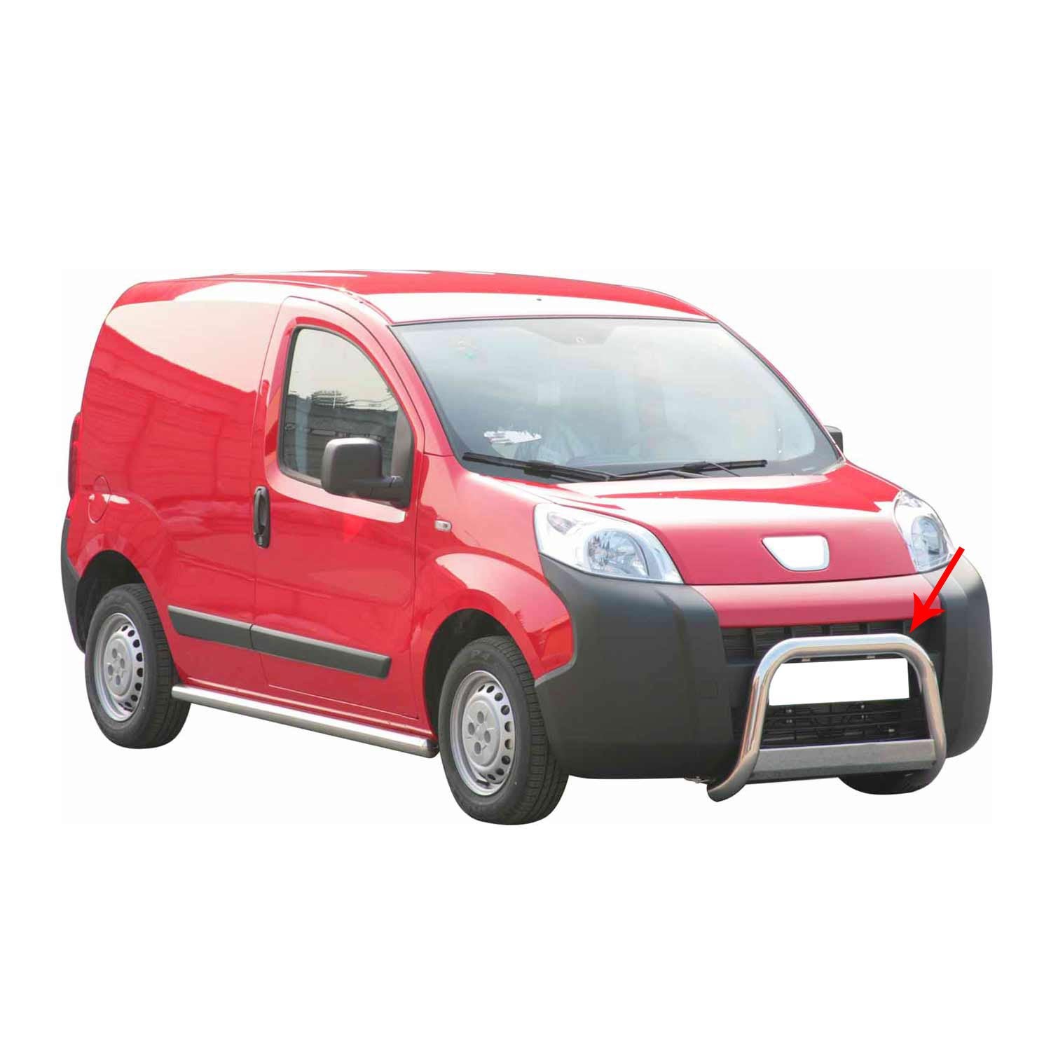 Pare-buffle Peugeot Bipper 63mm Acier Gris : Aventure et Utilitaire