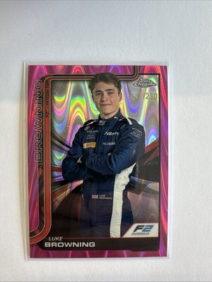 2025 Topps Chrome F1 Luke Browning #28 Pink RayWave /250 217/250
