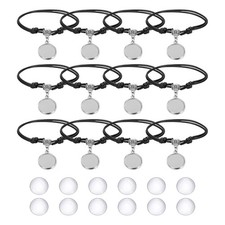 Bracelet Blanks for Jewelry Making 12pcs 16mm Black