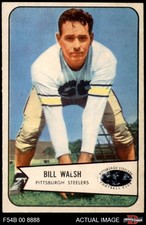 1954 Bowman #96 Bill Walsh Steelers HOF Notre Dame 6.5 - EX/MT+
