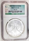 1986  American Silver Eagle - NGC MS69 - First Year of Issue