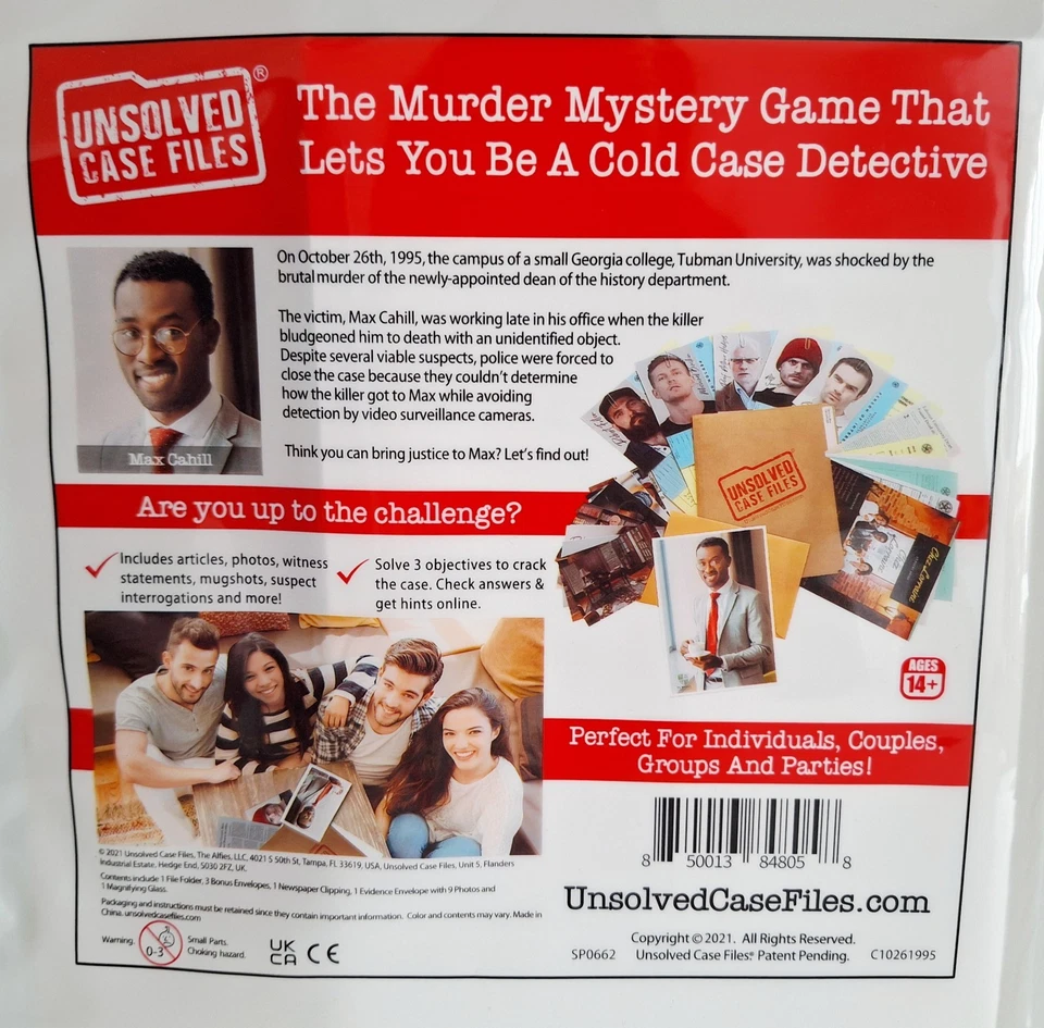 Unsolved Case Files Max Cahill Murder Mystery Game Sealed - Image 4 of 4